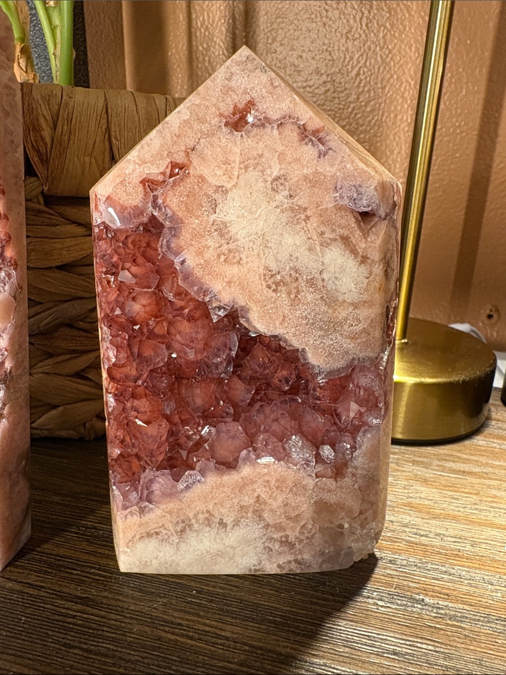 (2) Pink Amethyst Druzy Tower Set - High Quality Natural Crystal - Picture 3 of 5